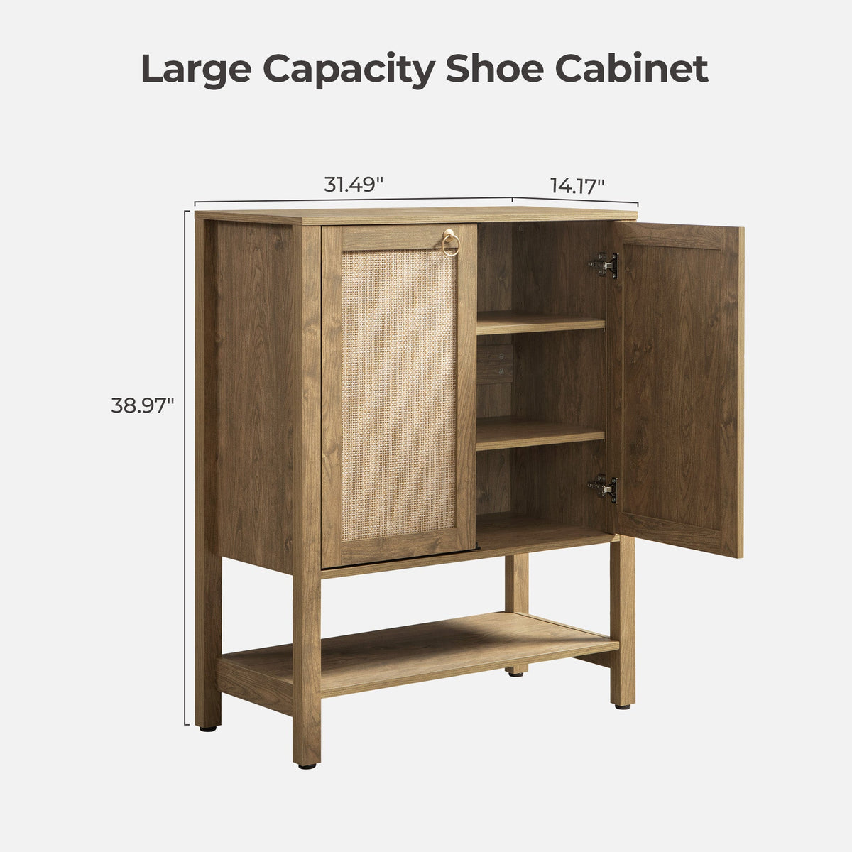Terra Shoe Cabinet, 2 Doors - 3 Pieces - Carbon Cherry