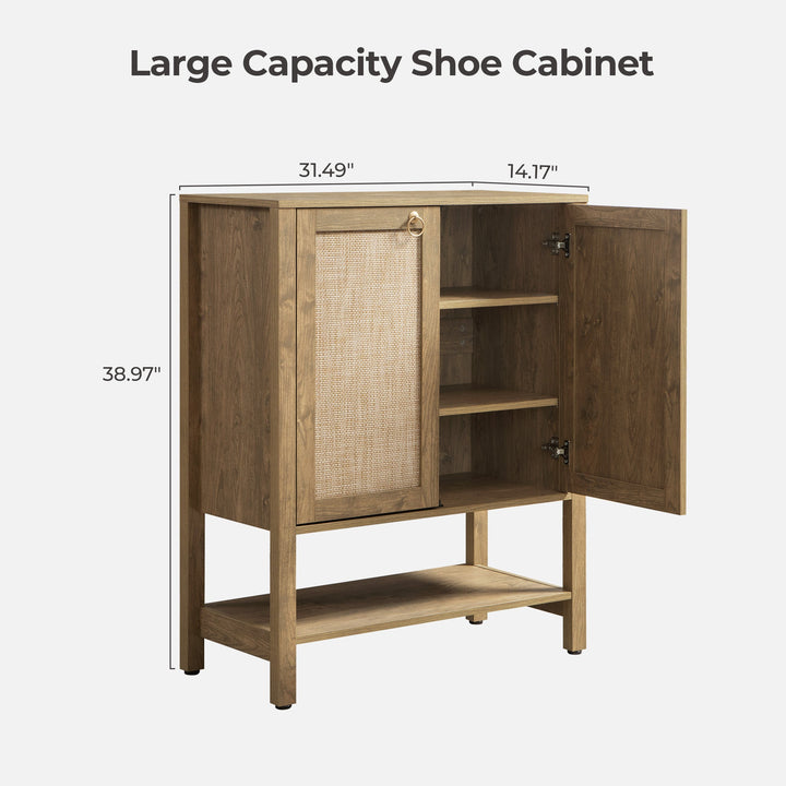 Terra Shoe Cabinet, 2 Doors - 3 Pieces - Carbon Cherry