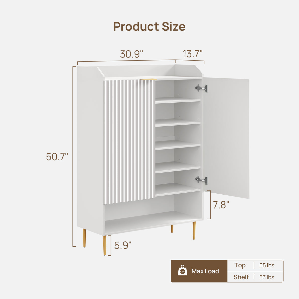 Opus White Shoe Cabinet, Set of 2