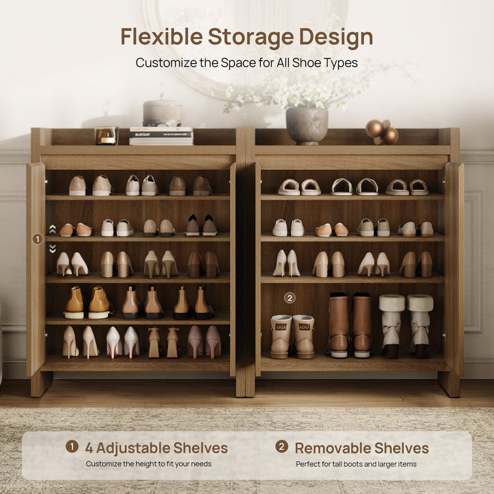 Prelude Shoe Cabinet, Up to 24 Pairs, Set of 3