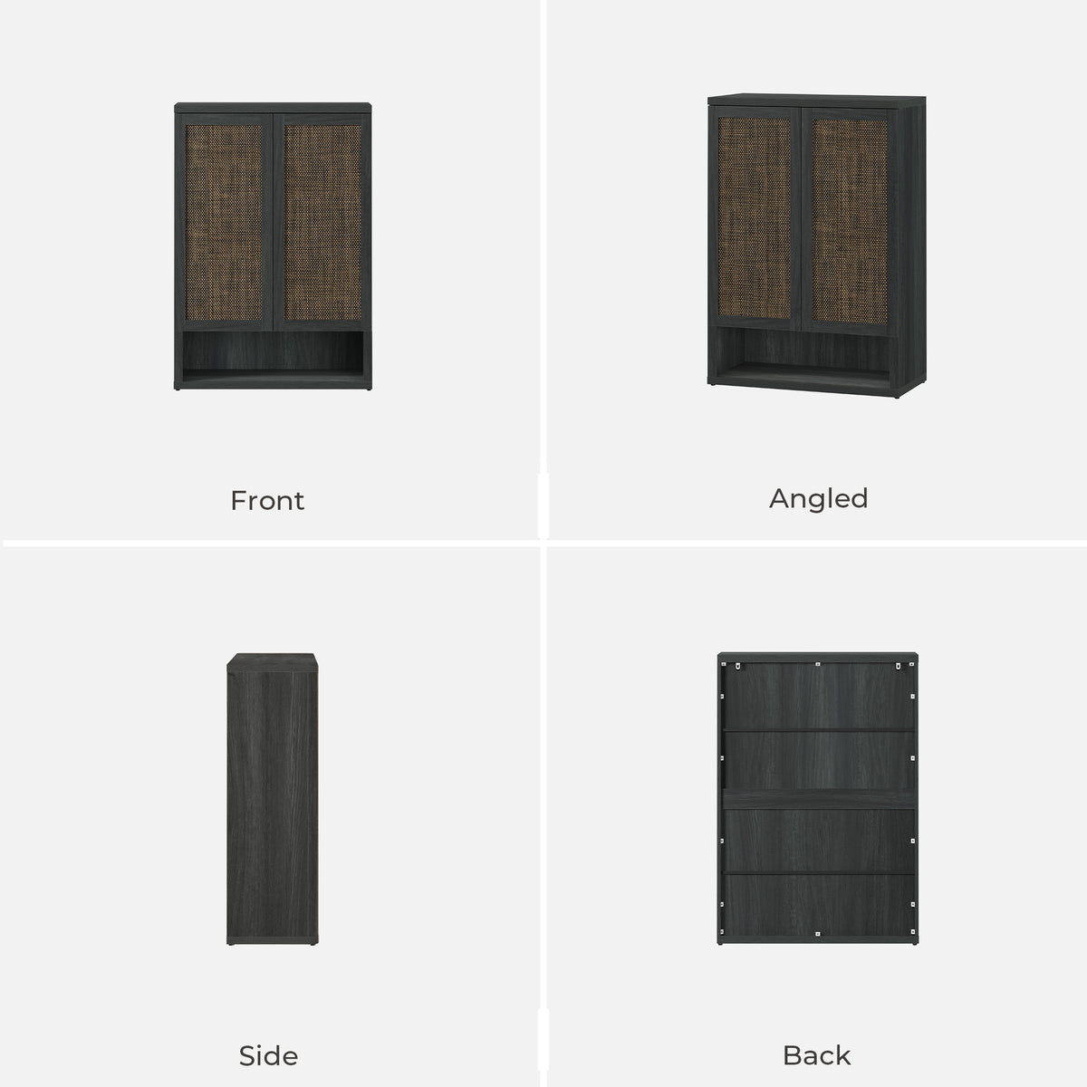 Zura Shoe Storage Cabinet with 2 doors, Set of 2