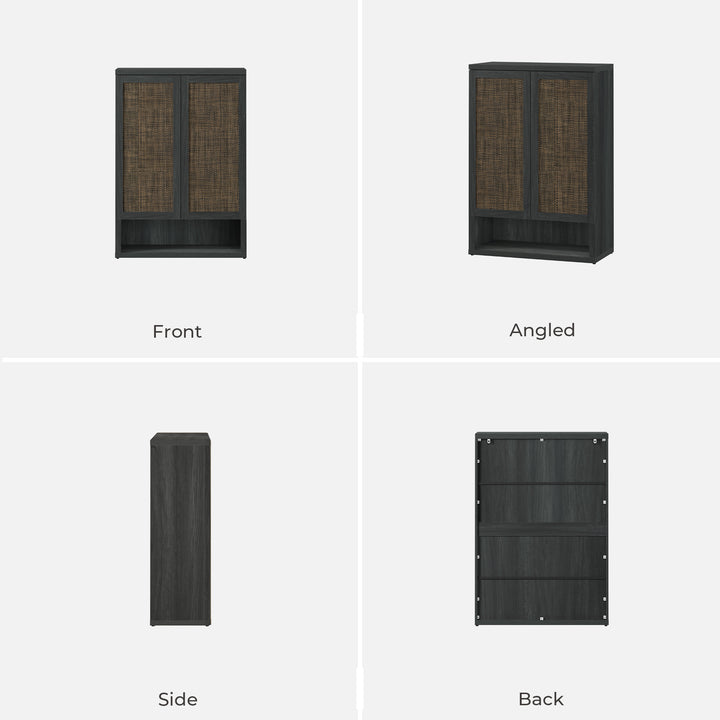 Zura Shoe Storage Cabinet with 2 doors, Set of 2