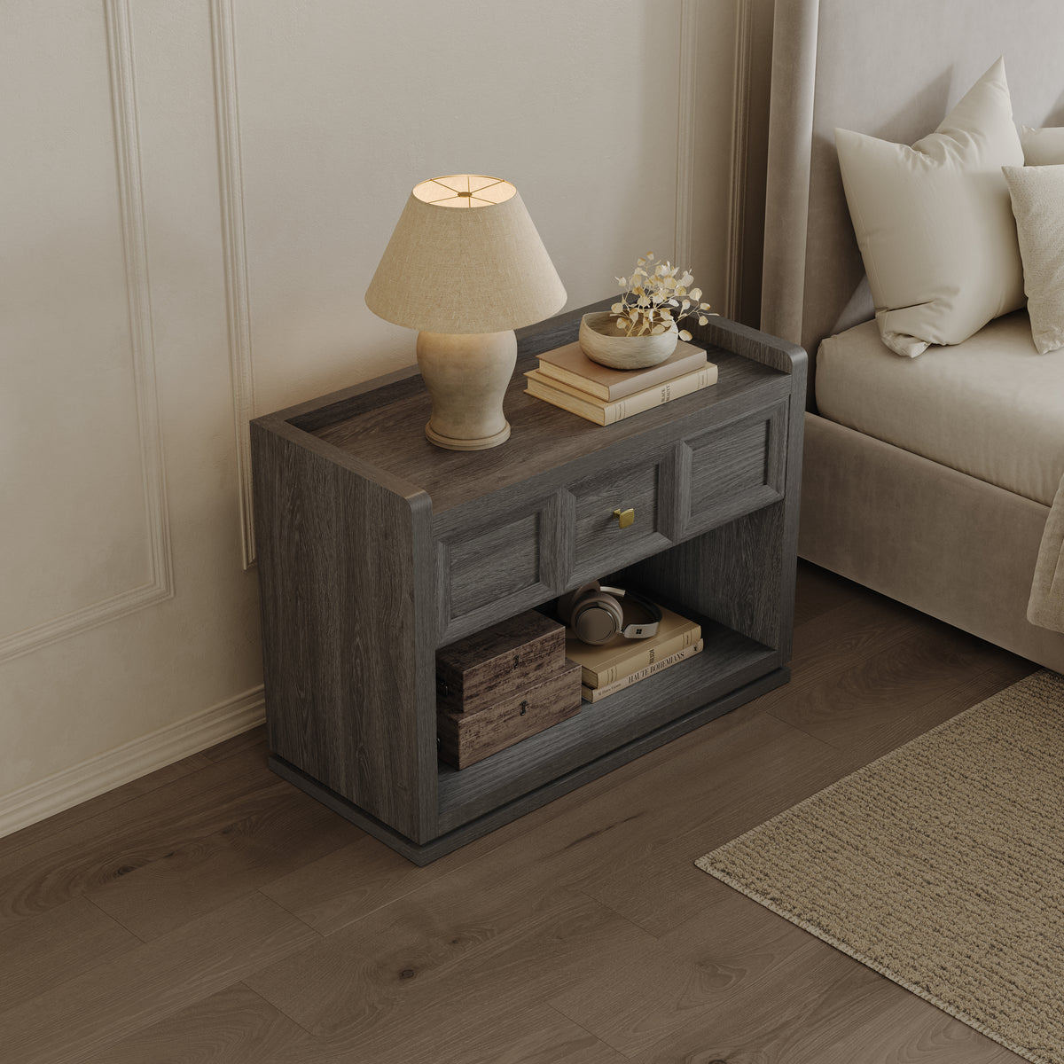 Helio 6-Drawer Dresser and Nightstands Set For Bedroom