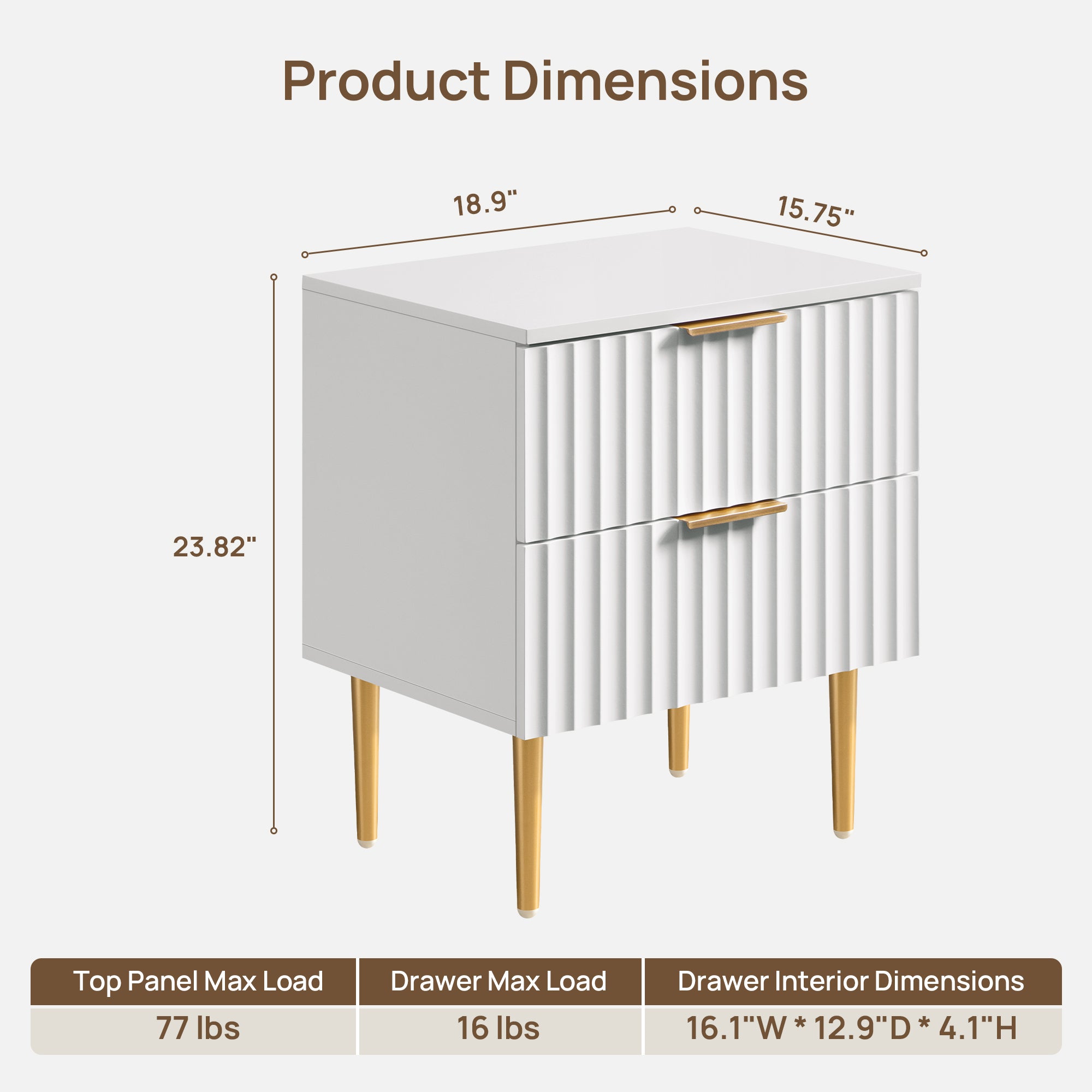 Opus Nightstand with Drawers