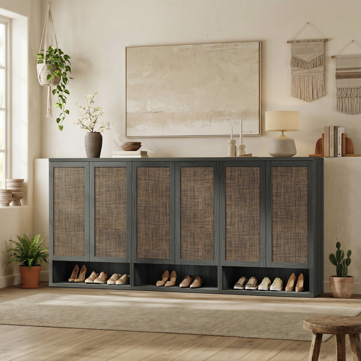 Zura Shoe Storage Cabinet with 2 doors, Set of 3
