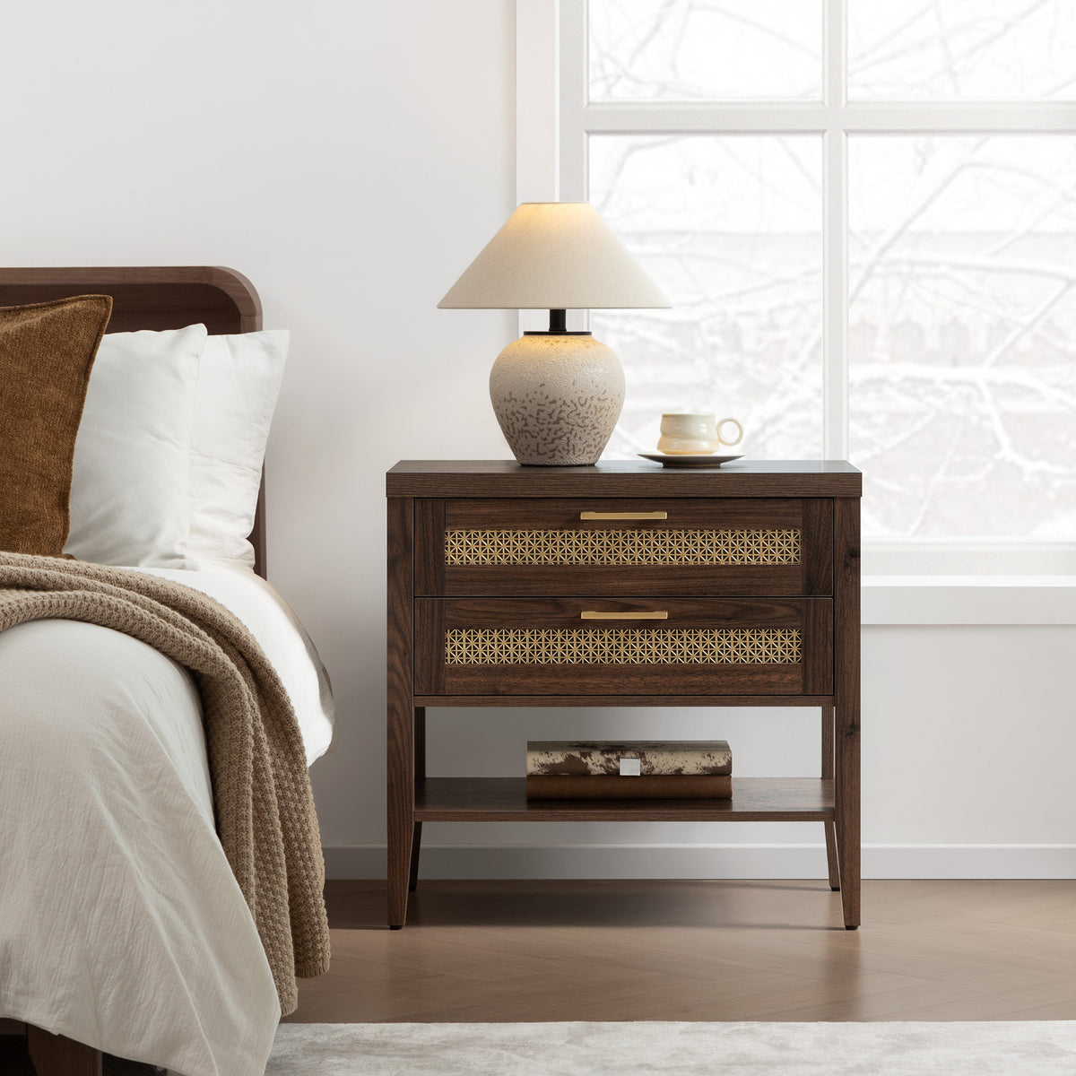Andy Sideboard and 2-Drawers Nightstand Set