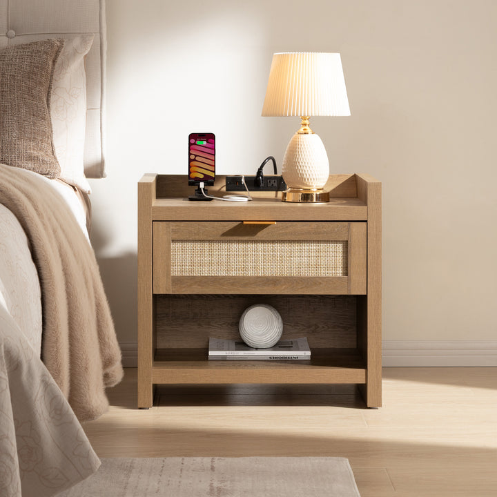Savanna Nightstand and 6-Drawers Dresser Set