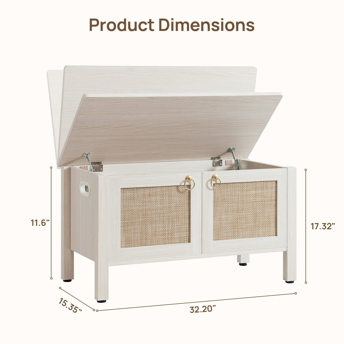 Terra Storage Bench Seat, Set of 2