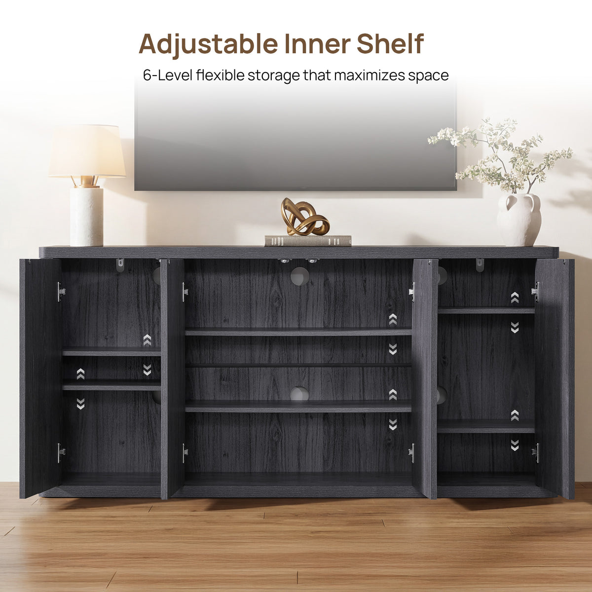 Cas TV Stand with 4 Doors