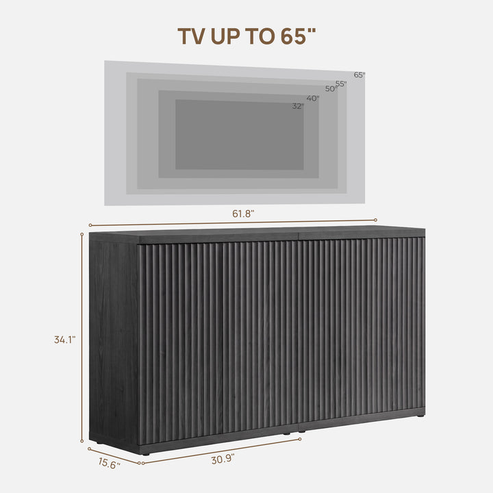 Stria TV Stand with Storage for 85Inch TV, Set of 3