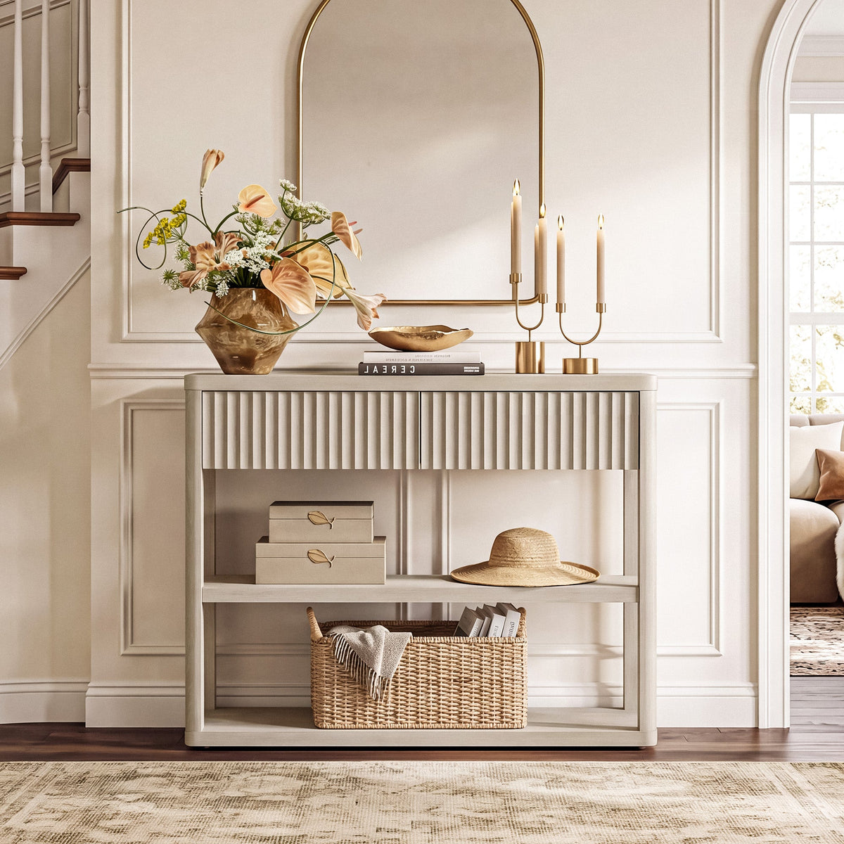 Cas 44'' Wide Console Table with Drawers
