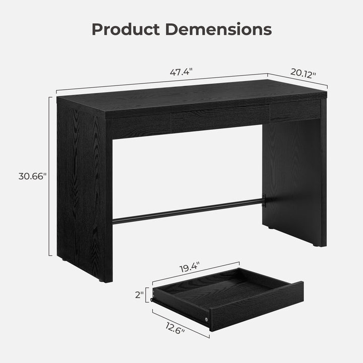 Savanna Vanity Table with Drawer, Set of 2