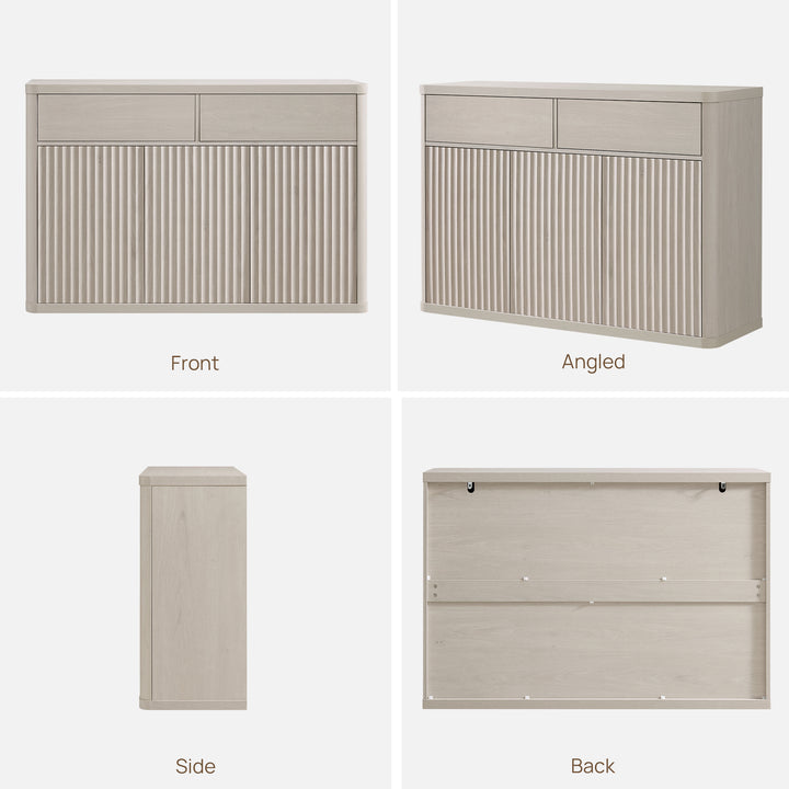 Cas Sideboard Cabinet, Fluted Style