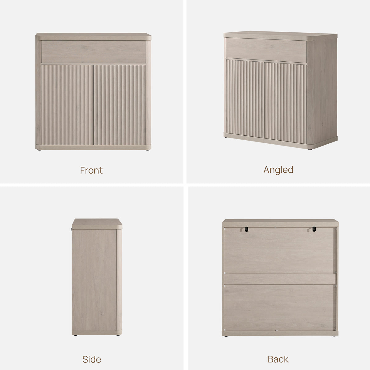 Cas Fluted Sideboard Buffet, Large Storage