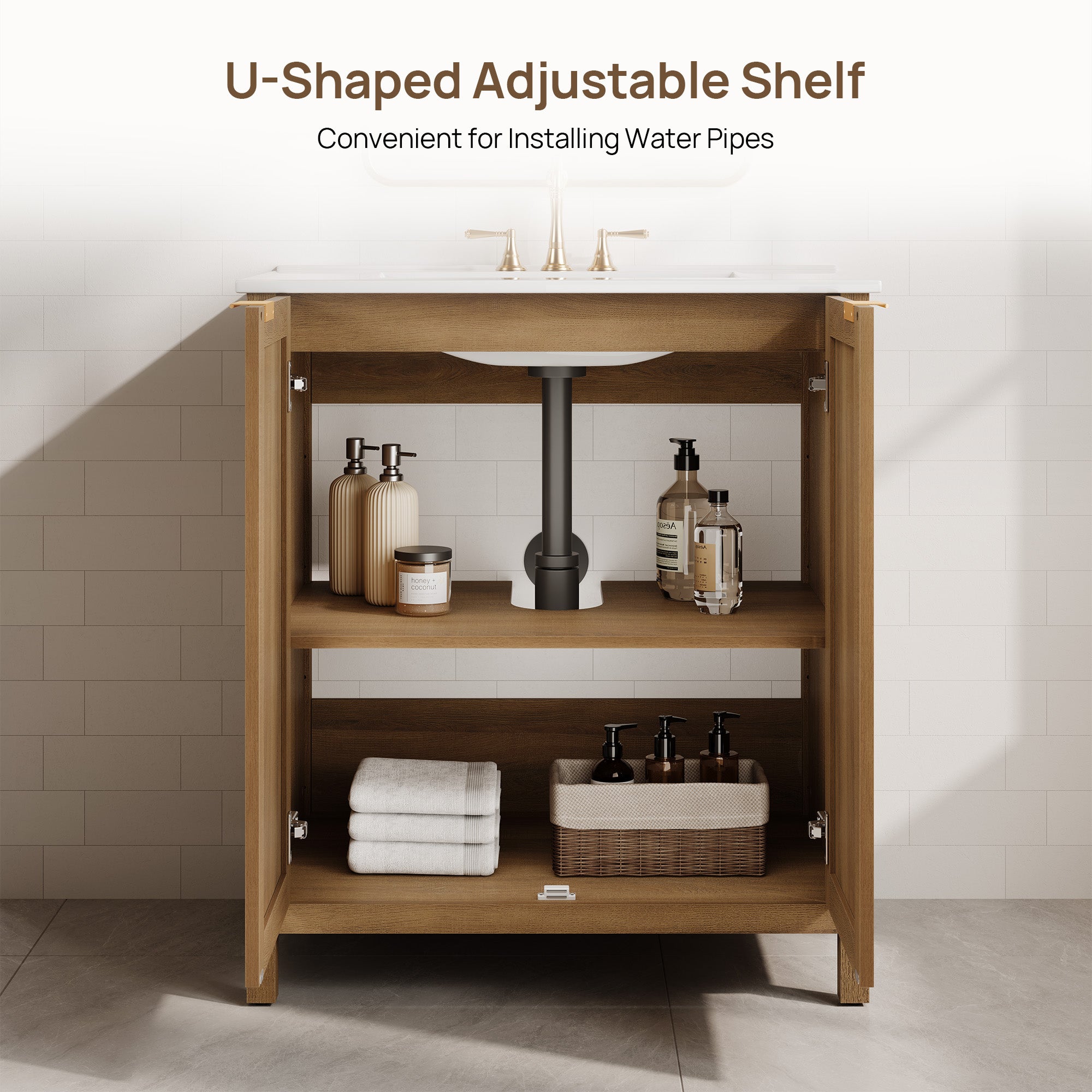 Savanna Vanity Cabinet with Sink and Storage