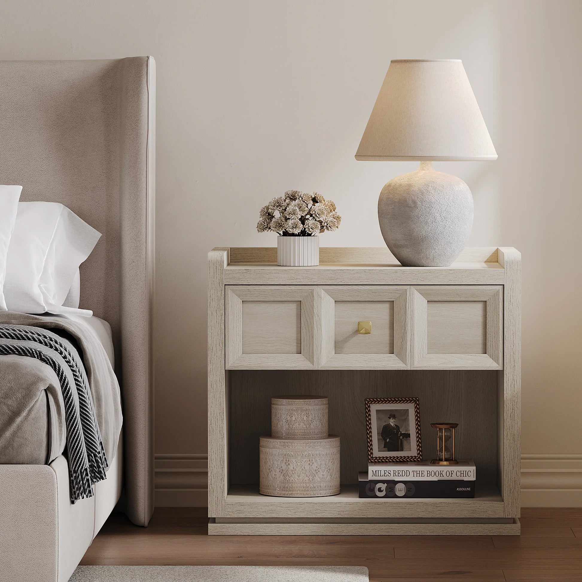 Helio White 7-Drawer Dresser and Nightstands Set