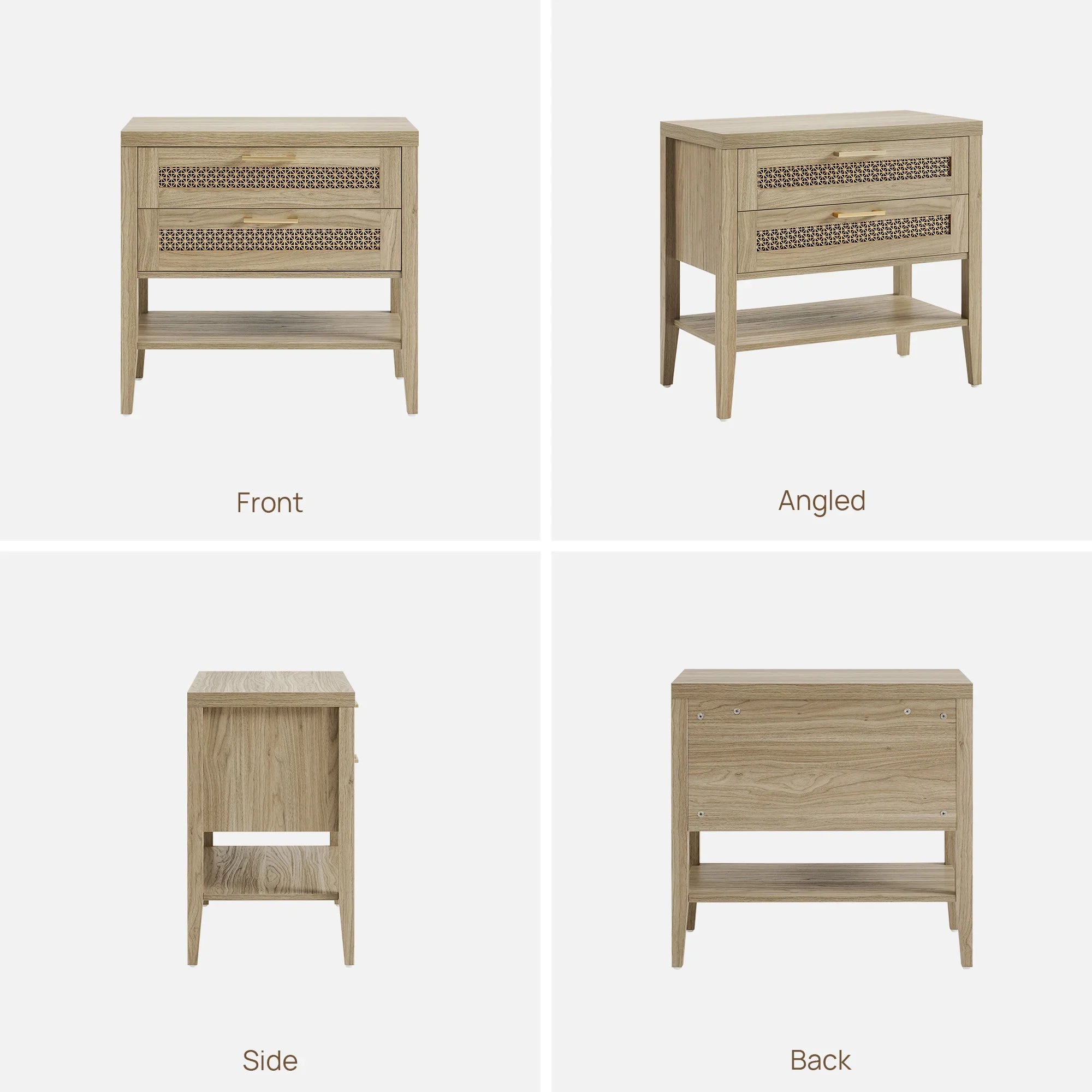 Andy Nightstand Set With 2 Doors