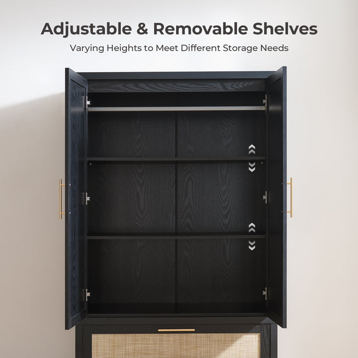 Savanna Rattan Wardrobe, 2 Drawers