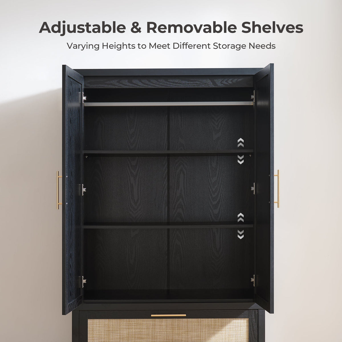 Savanna Rattan Wardrobe, 2 Drawers - 2 Pieces - Reclaimed Light Oak
