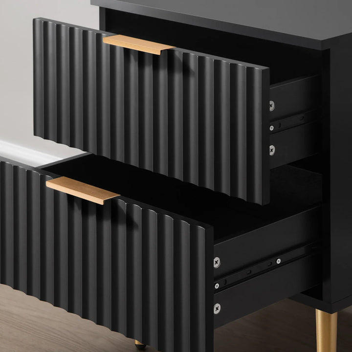 Opus Black Nightstand