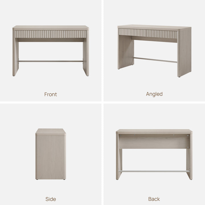 Cas Computer Desk, Fluted Style