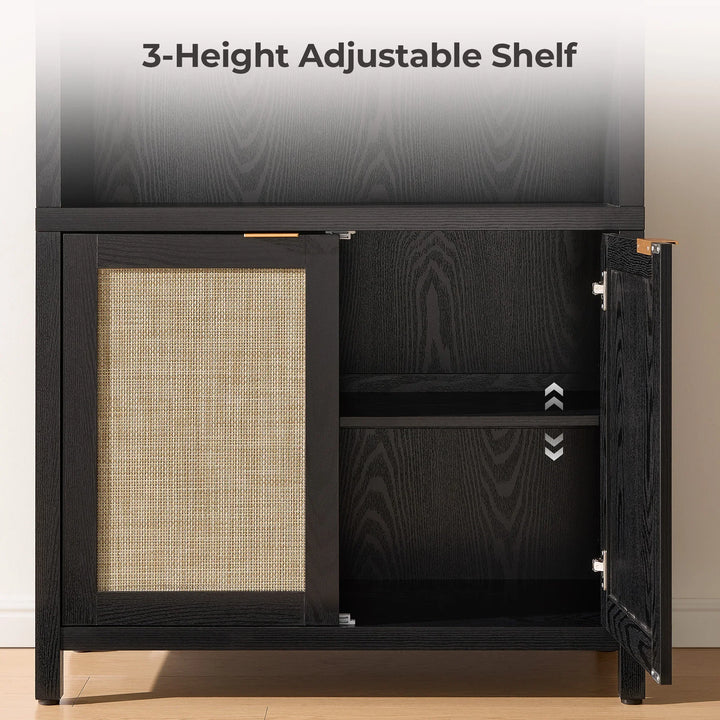 Savanna Arched Bookcase with Storage