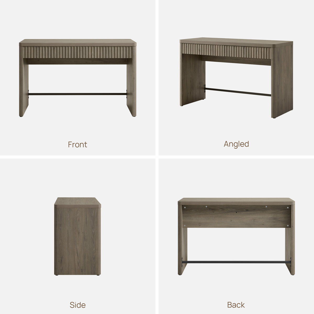 Cas Home Office Desk with 2 Drawers, Set of 2