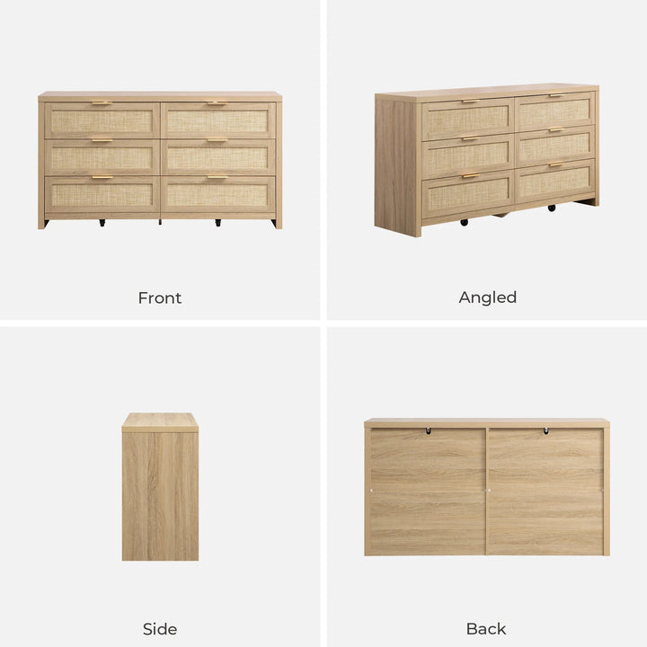 Savanna 6 Drawer Dresser, 56.85 Inch Wide