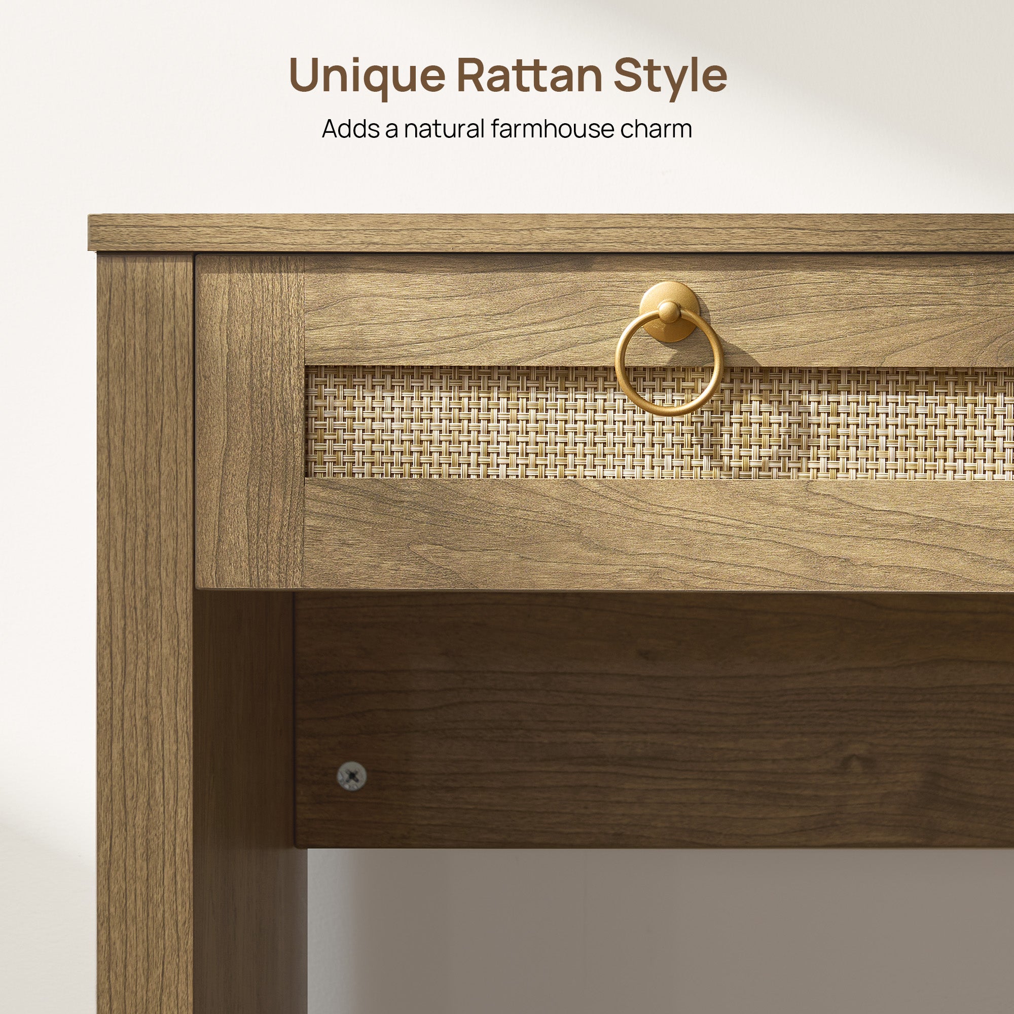 Terra Rattan Computer Desk, 59-Inch Wide