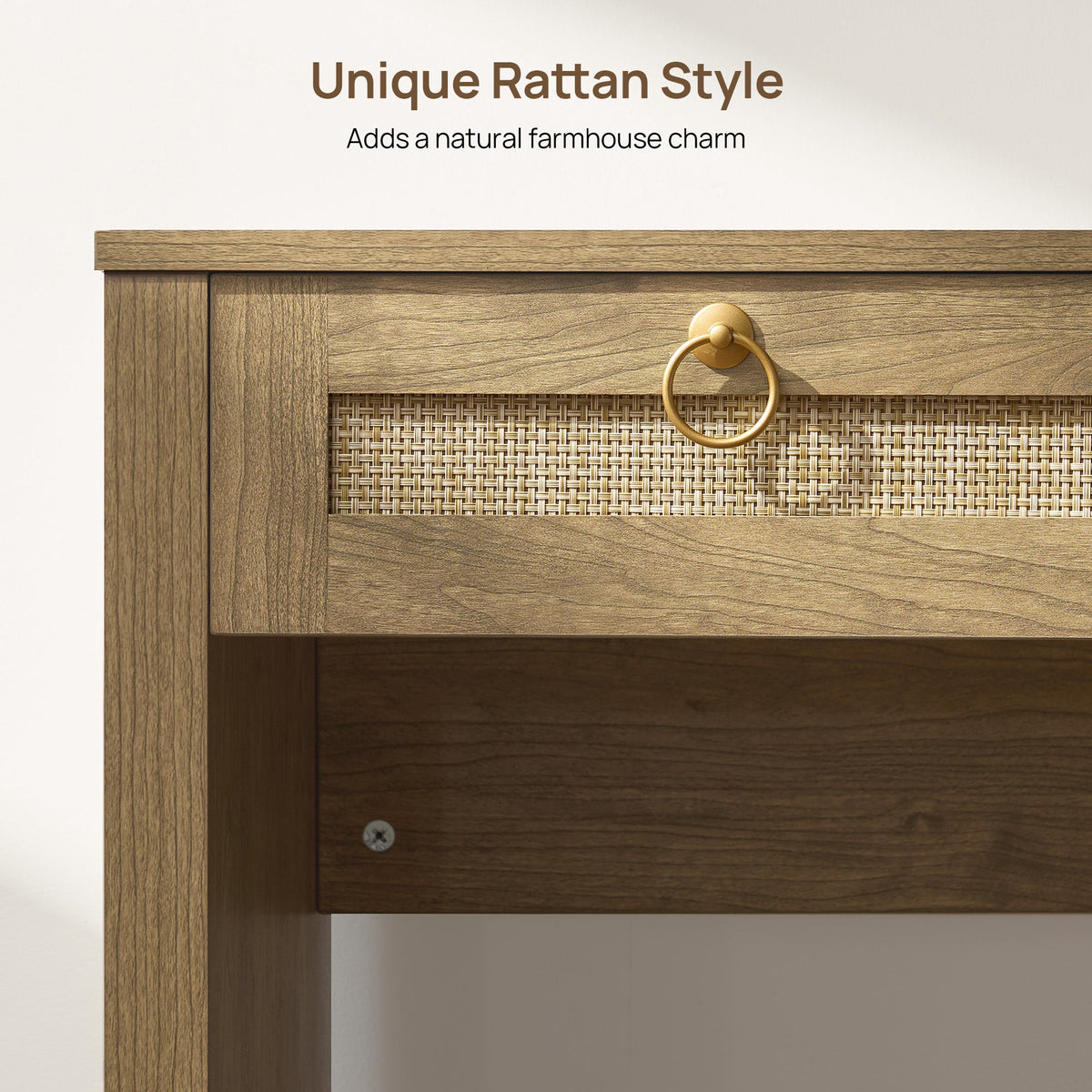 Terra Rattan Computer Desk, 59-Inch Wide