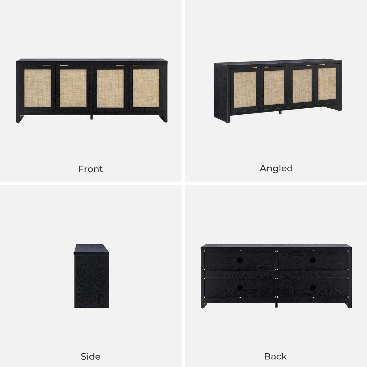 Savanna TV Storage Cabinet with 4 Doors, up to 65''