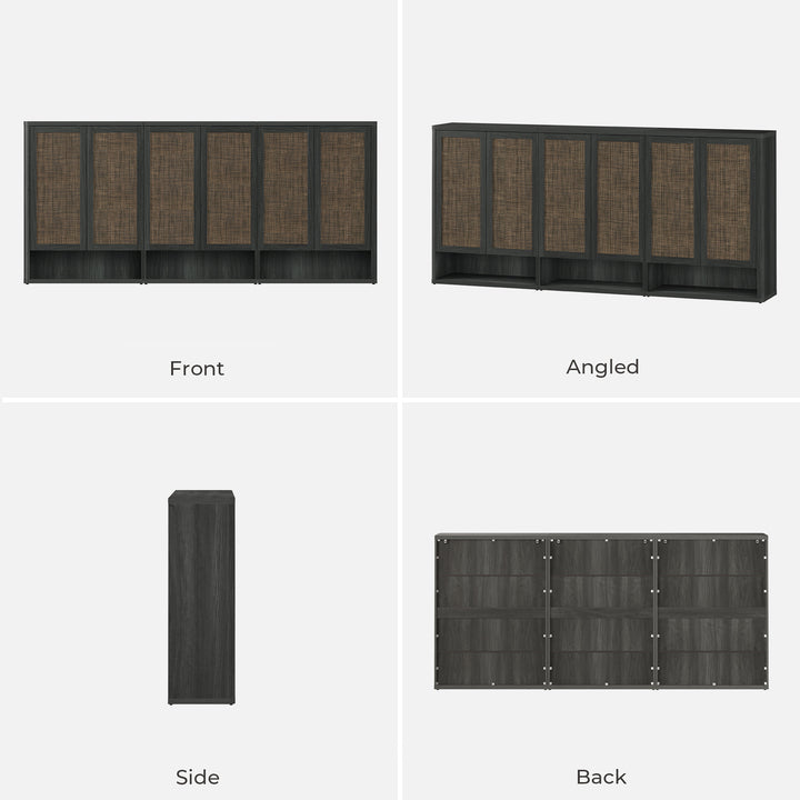 Zura Modular Shoe Cabinet with 6 Doors, 70 Pairs