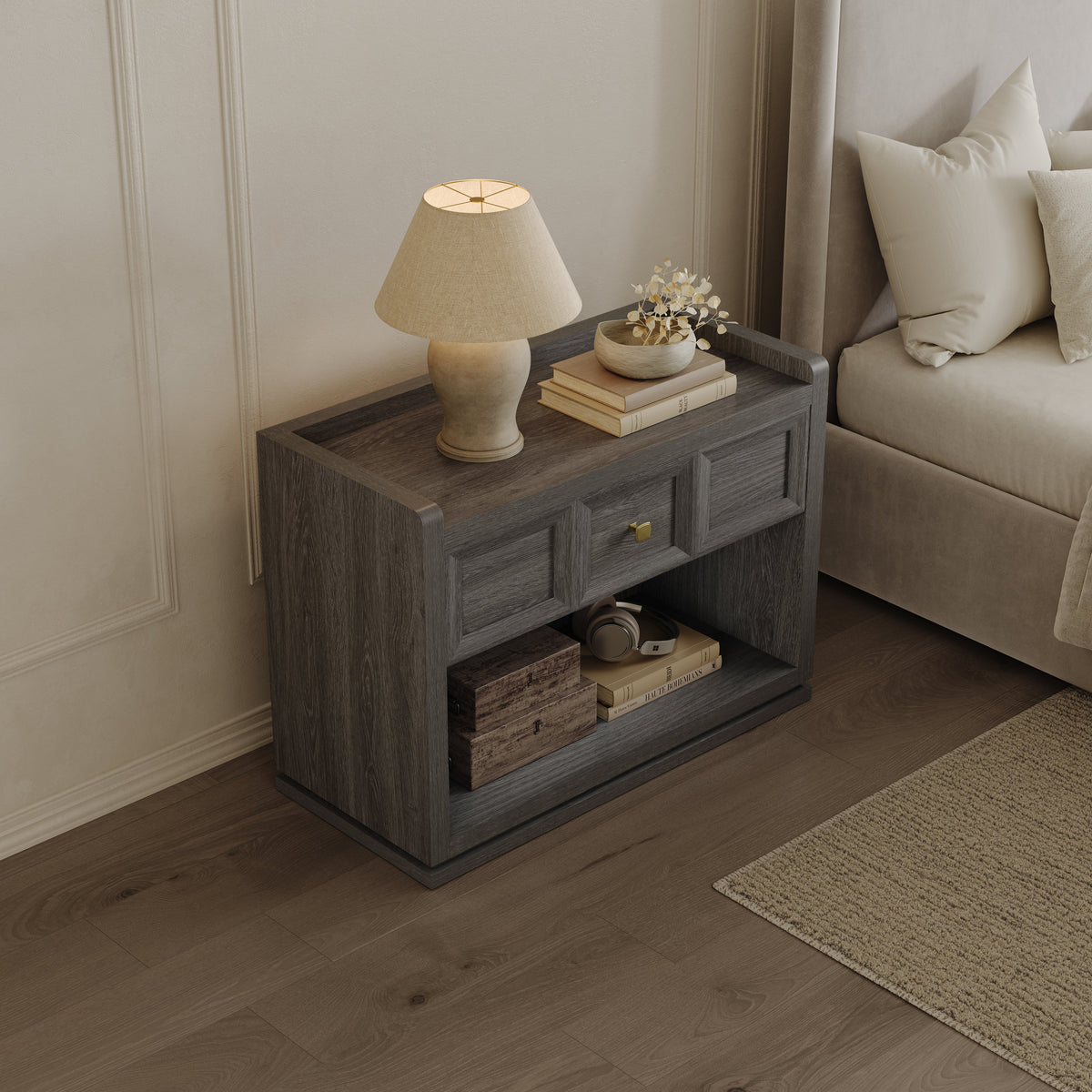Helio 6-Drawer Dresser and Nightstands Set For Bedroom