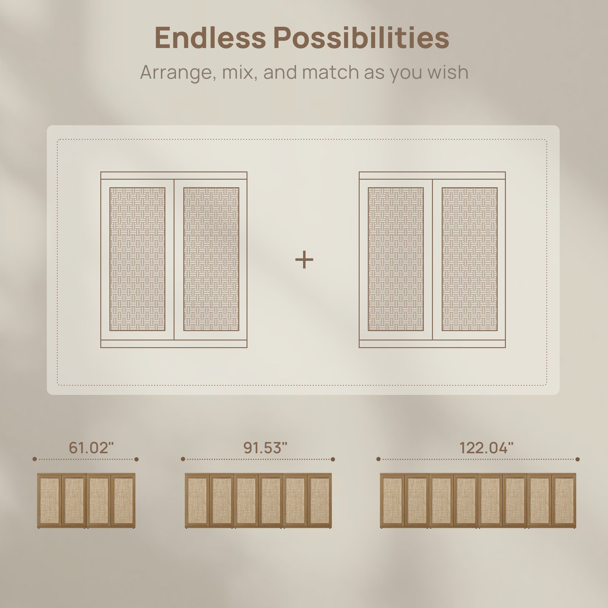 Zura Rattan Sideboard, 2 Doors