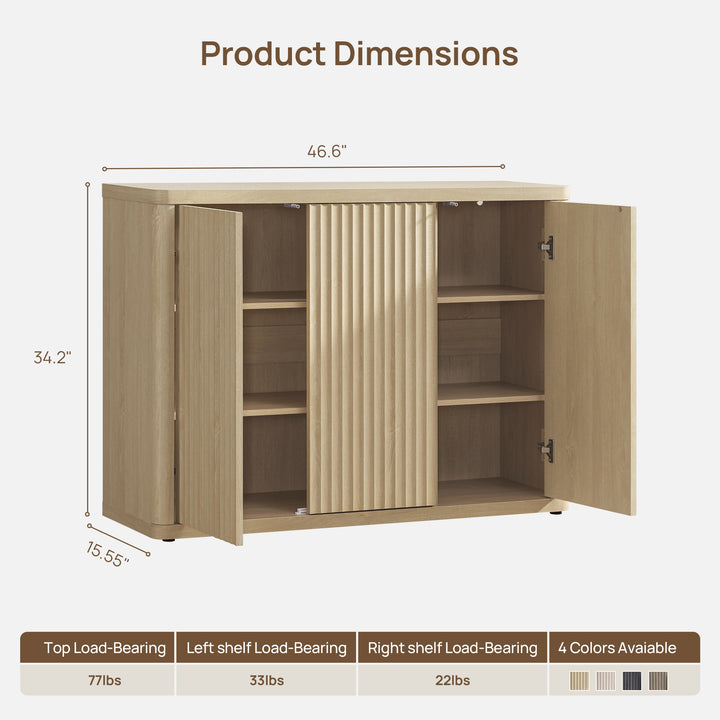 Cas Sideboard Cabinet, 3 Doors Storage