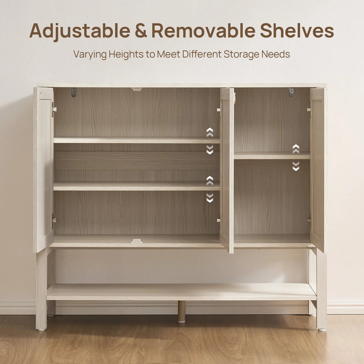 Terra Rattan Shoe Cabinet with Storage, Set of 2
