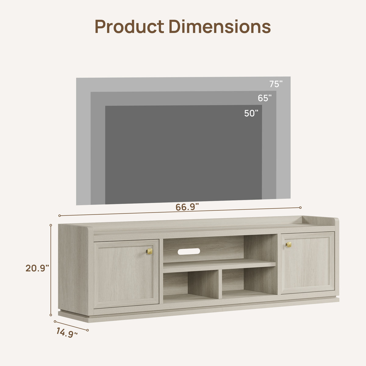 Helio TV Stand for 75 inch TV