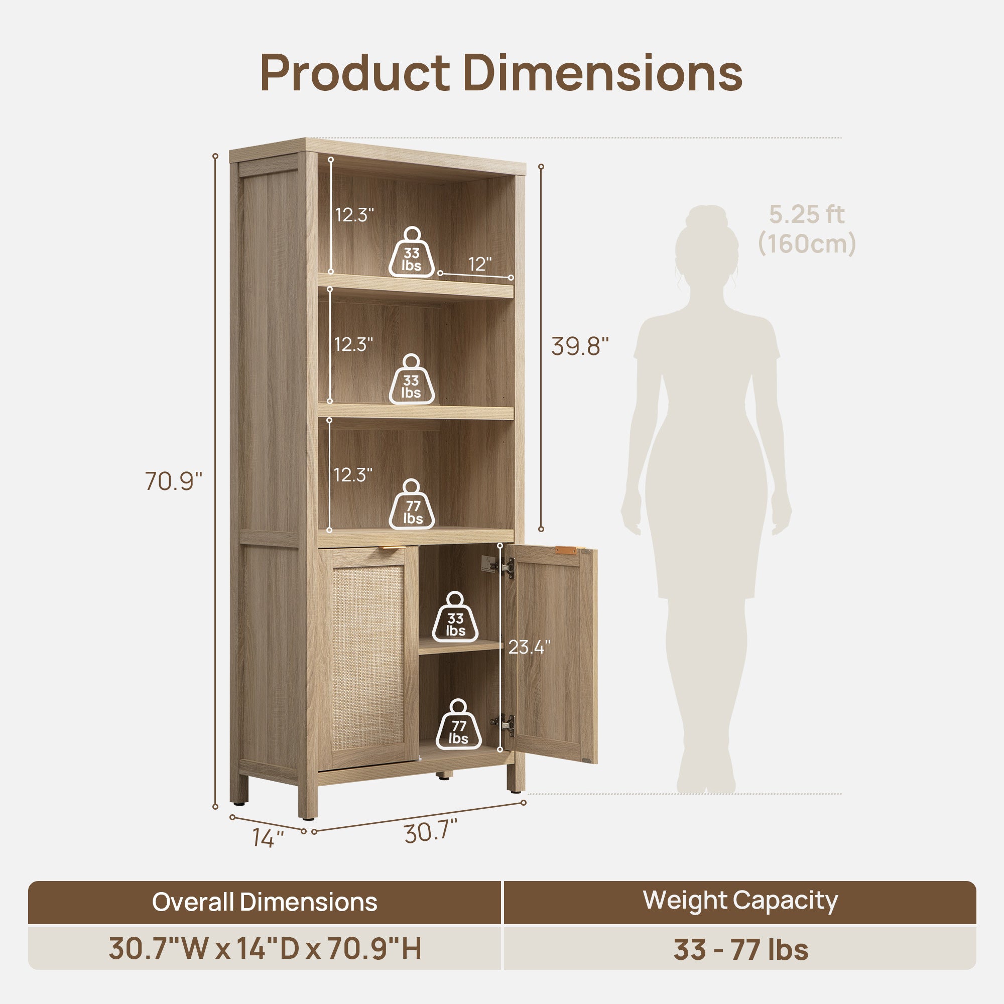 Savanna 70.9Inch Bookcase