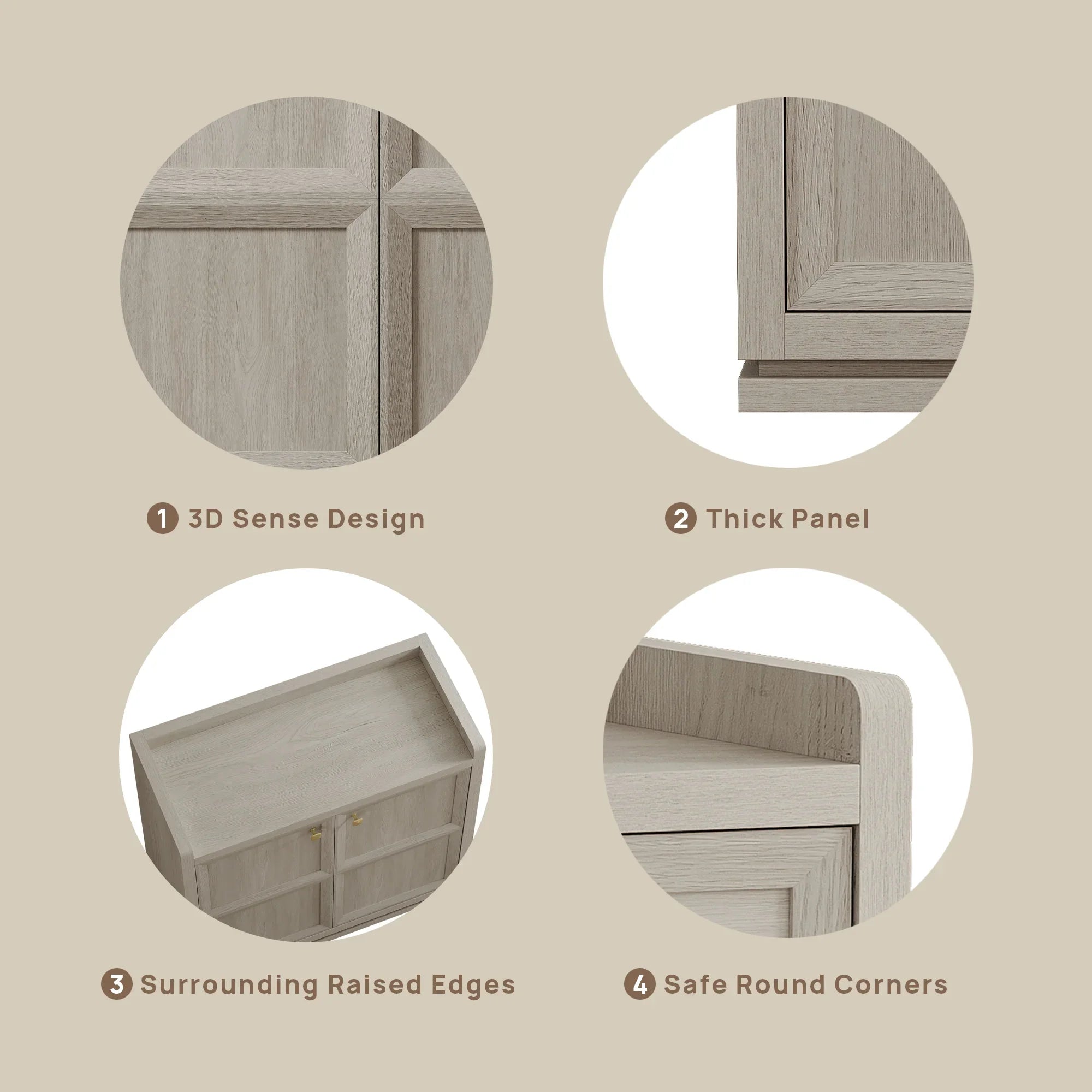 Helio White Sideboards with Doors