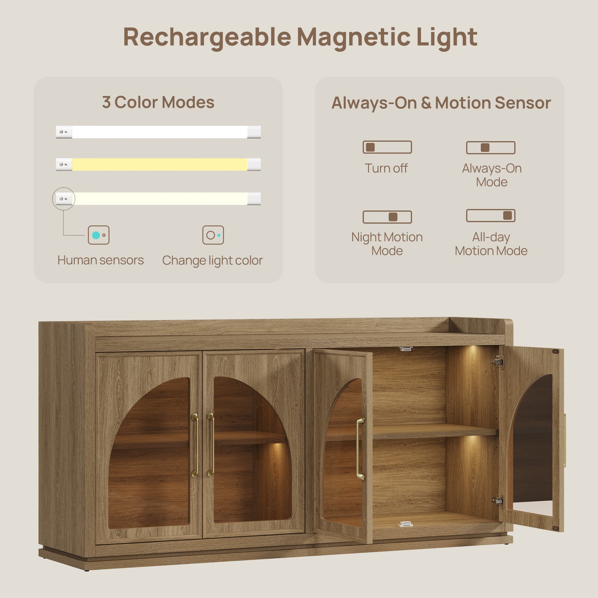 Helio Sideboard with Glass Doors
