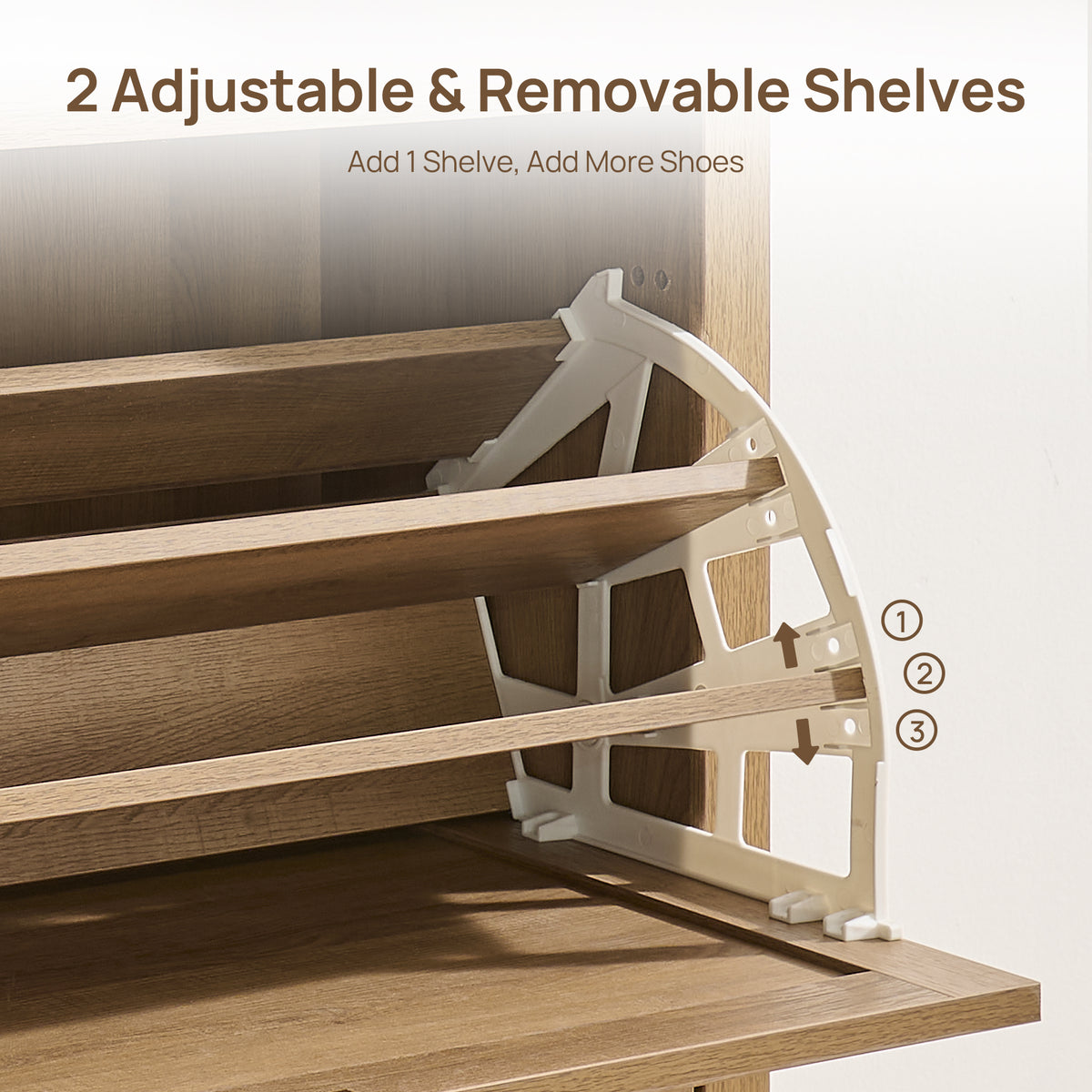 Savanna Flip Door Shoe Cabinet, 30 Pairs Shoes