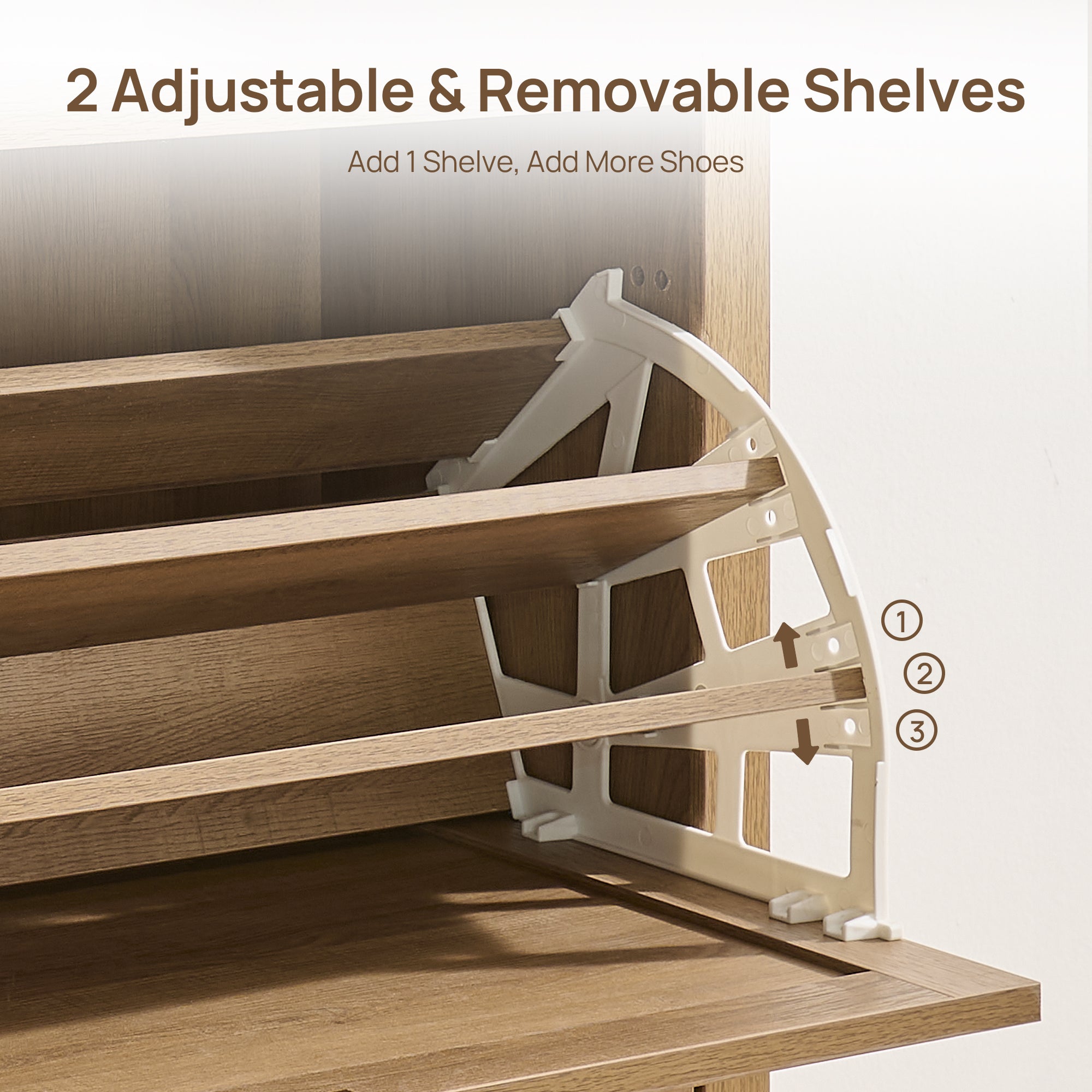 Savanna Flip Door Shoe Cabinet, 30 Pairs Shoes