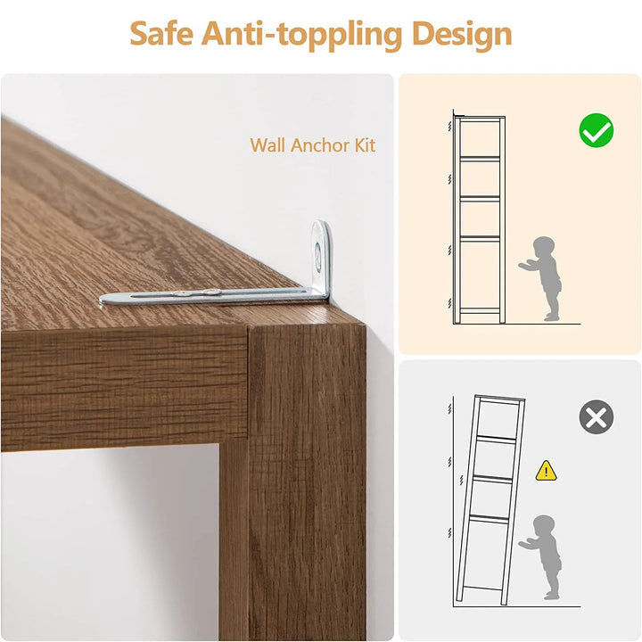 Wall anchor kit secures wooden furniture for anti-toppling safety, child protection design