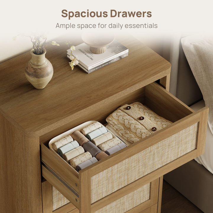 Zura Rattan 4-Drawer Dresser, Bedroom Storage