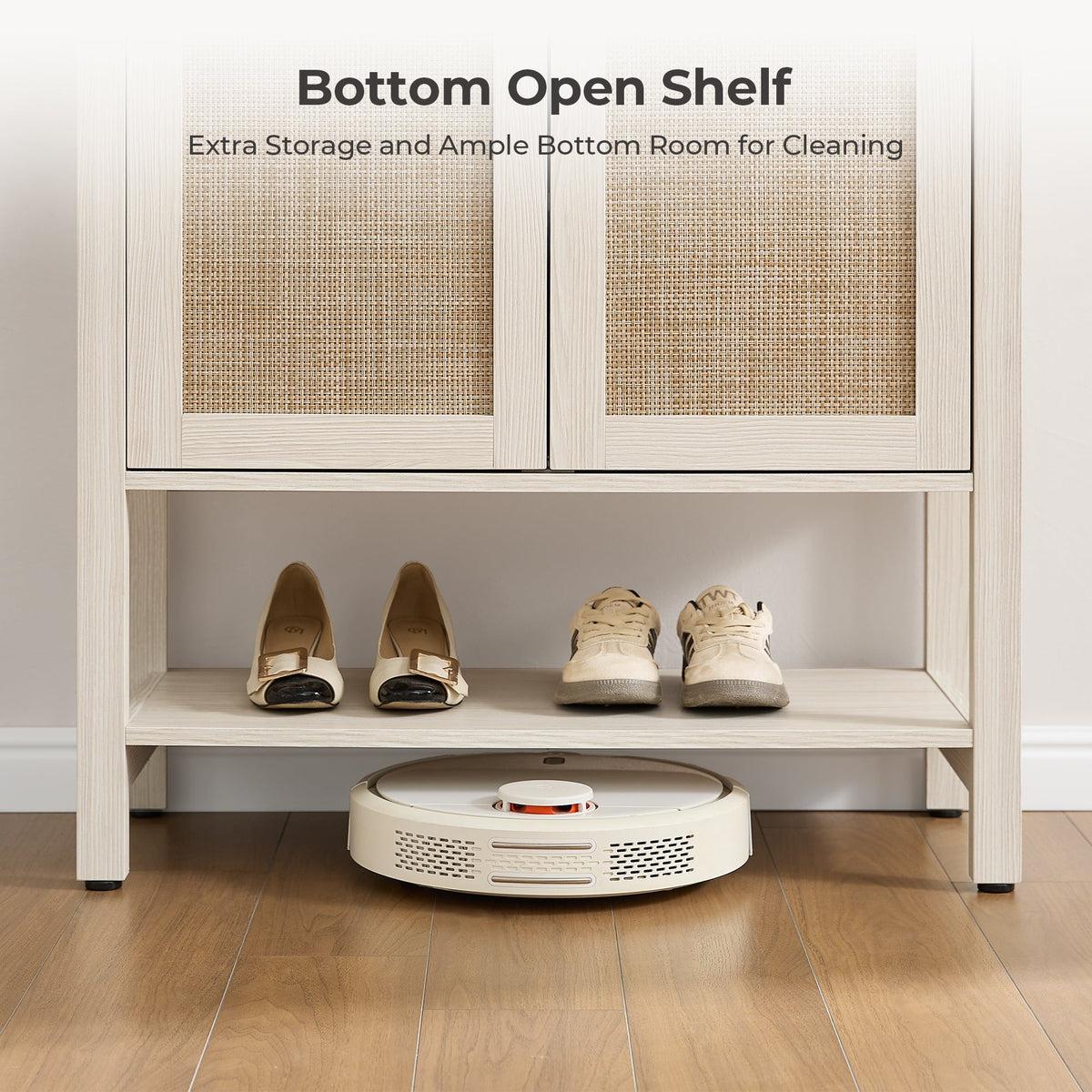 Terra Black Shoe Cabinet, 2 Doors,Set of 3
