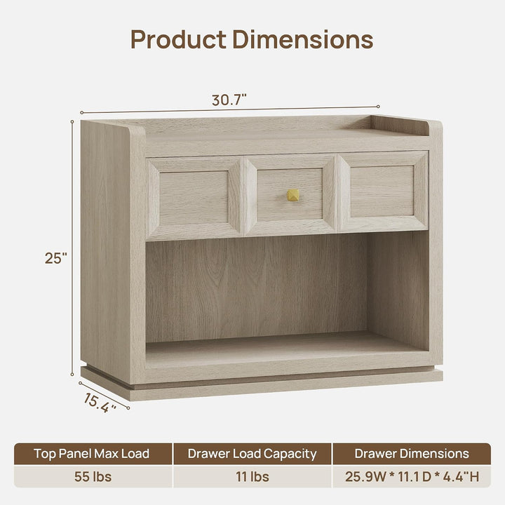 Helio Nightstand, 31 Inch Wide
