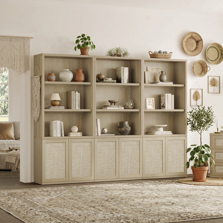 Zura 71-Inch Tall Bookcase with 2 Doors