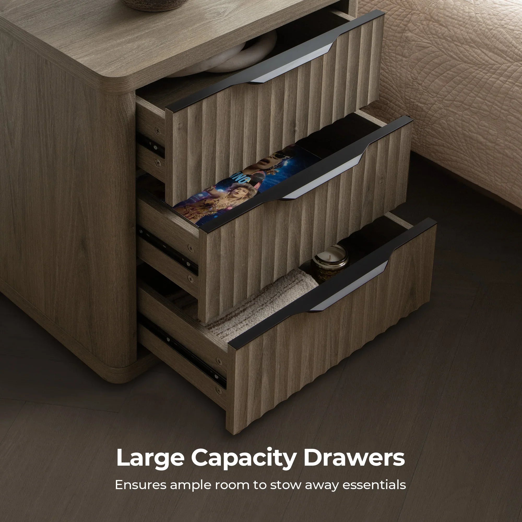 Cas 3 Drawers Nightstand (Test)