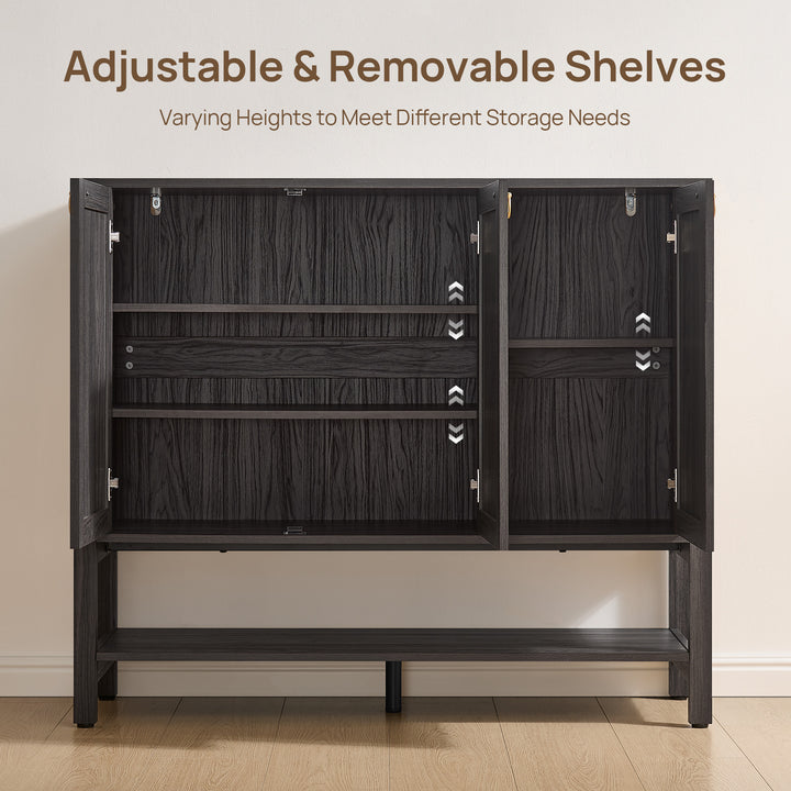 Terra Rattan Shoe Cabinet with Storage, Set of 2