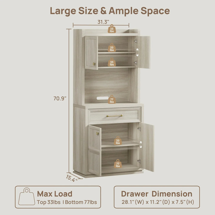 Helio Black Pantry Cabinet